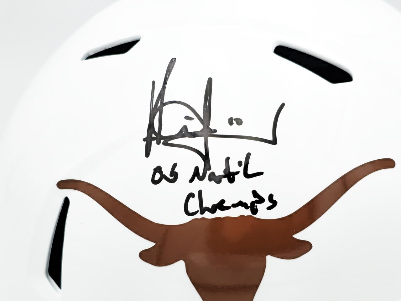 Vince Young Autographed Texas White Full Size Replica Speed 2021 Helmet 