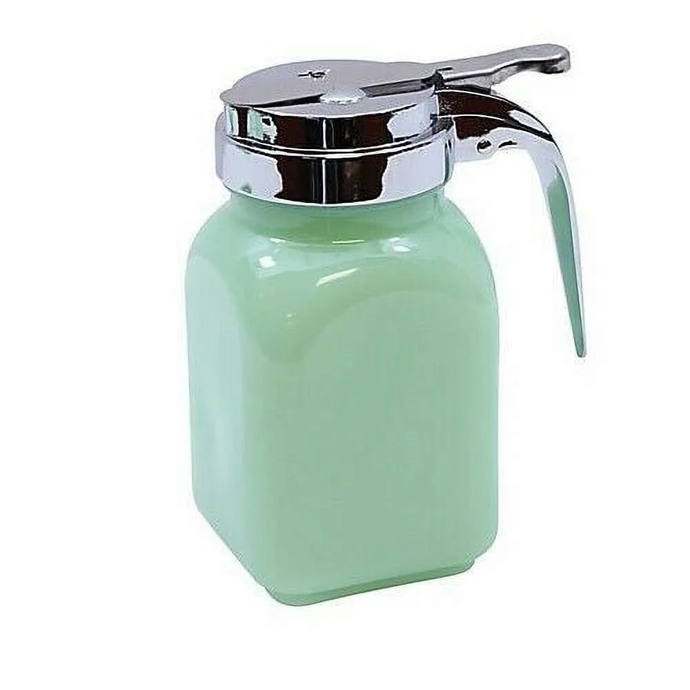 TableCraft Jadeite Glass Collection Syrup Dispenser | 6oz