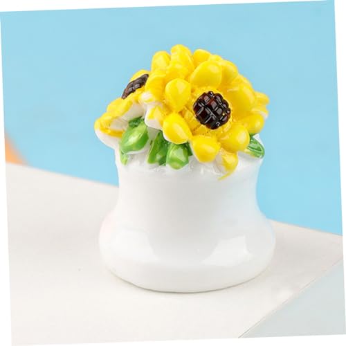 10pcs Potted Bouquet Mini House Landscape Prop Home Desktop Ornaments Miniature Potted Plants Artificial Mini Plants Adorn Tiny House Decor Mini Bonsai Model Mini House Accessories