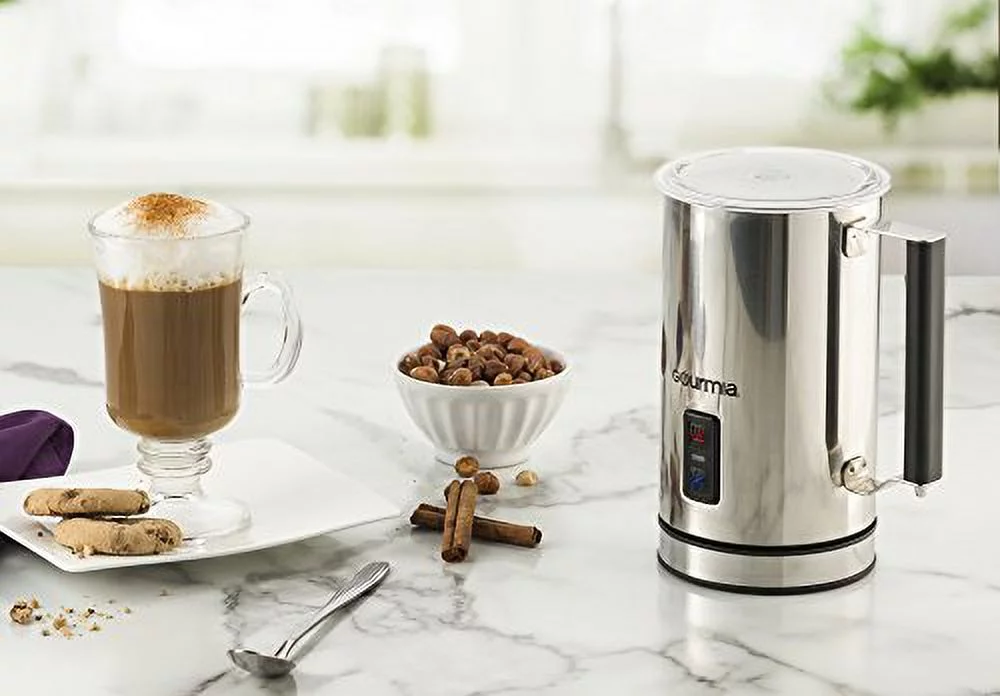 Gourmia Milk Frother, Stainless Steel Design