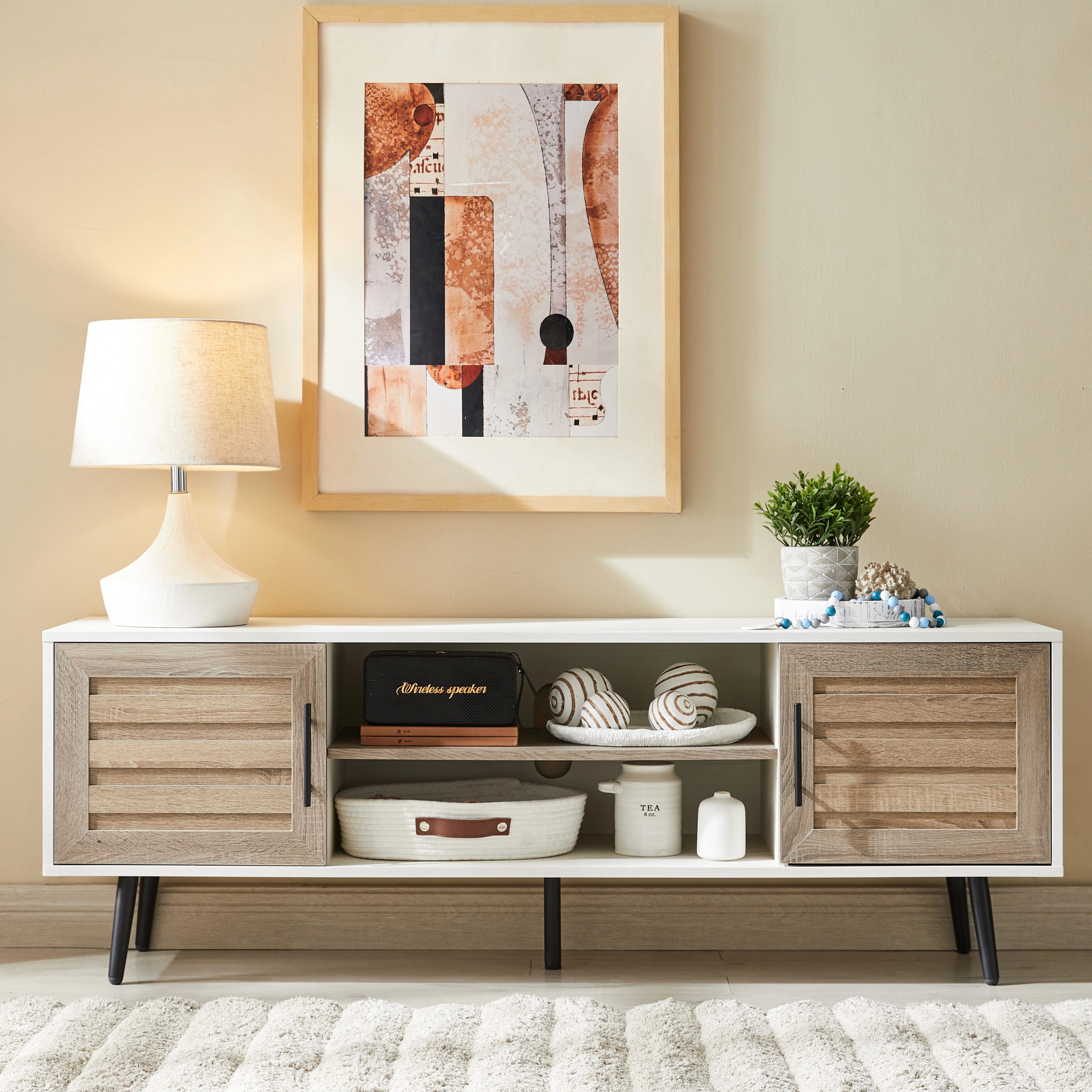 Mid Century Modern TV Stand for TVs up to 65