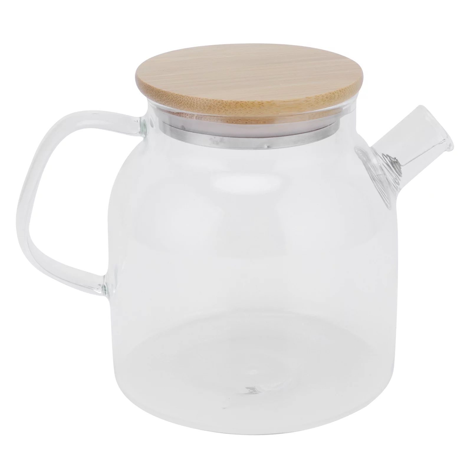 Transparent Glass Tea Pot 600ml Large Capacity Heat Resistant Water Kettle for Home Office Use