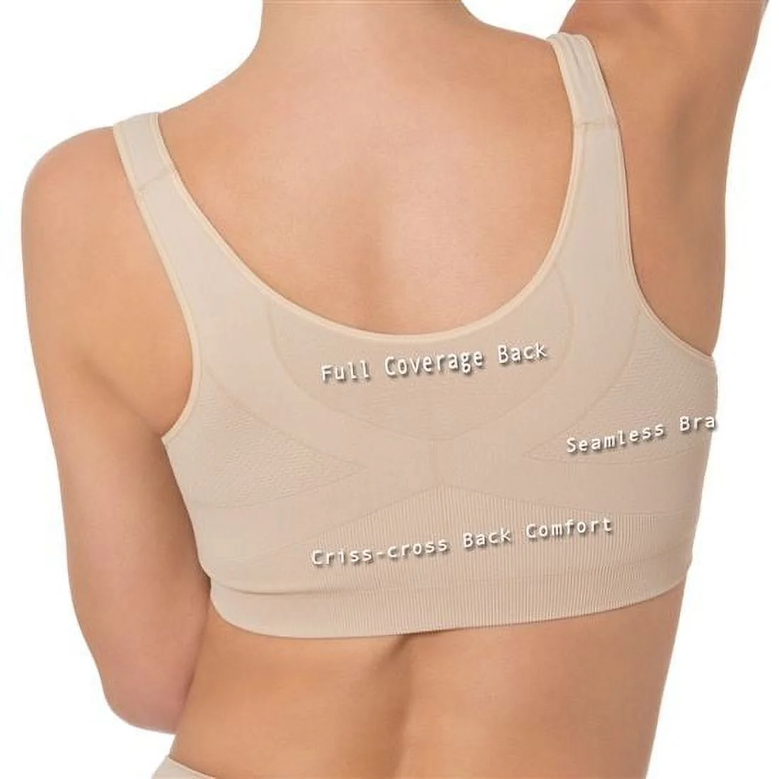 Aha Moment by N-fini 570 Women's Plus Seamless Non-padded Wire-free Bra L/2X Black