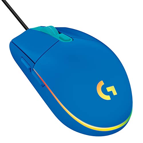 Logitech G203 Wired Gaming Mouse, 8,000 DPI, Rainbow Optical Effect LIGHTSYNC RGB, 6 Programmable Buttons