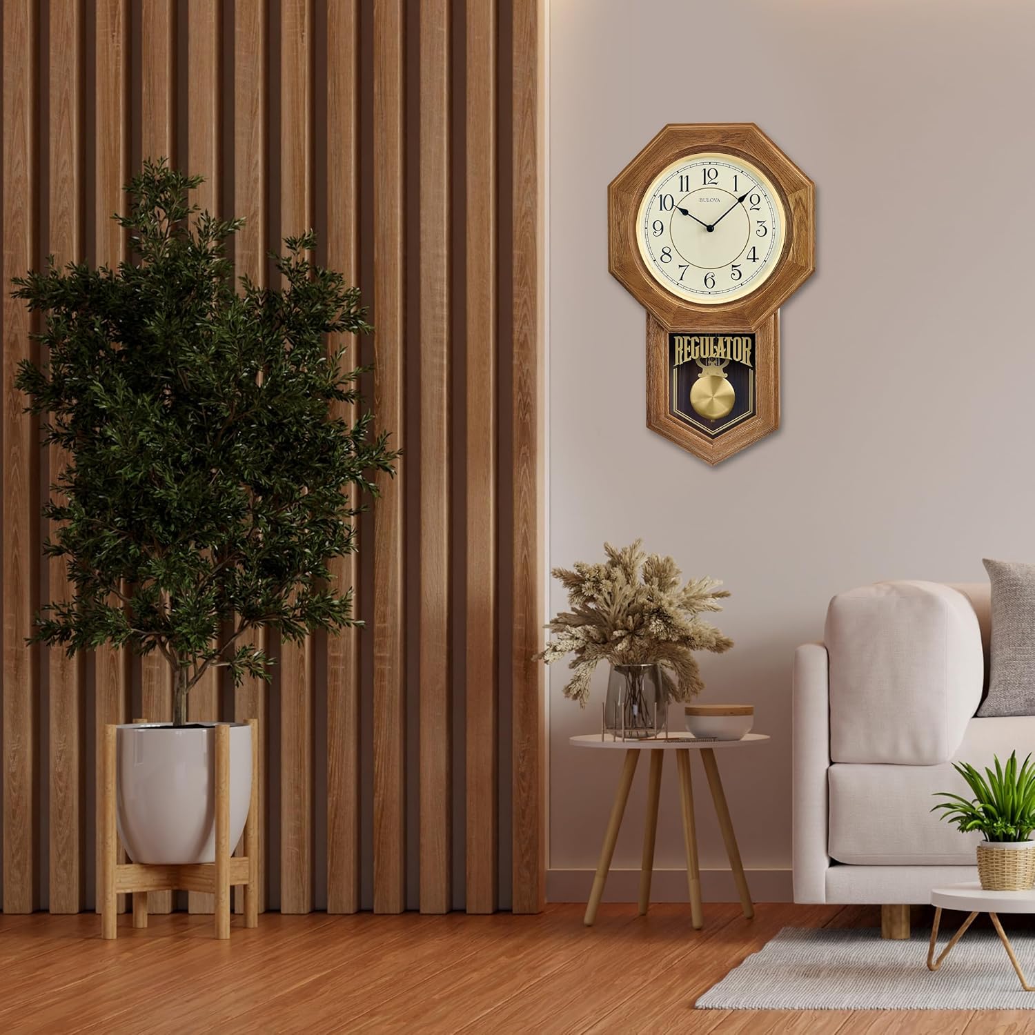 Bulova Clocks Model C3545 Thomaston, Golden Oak