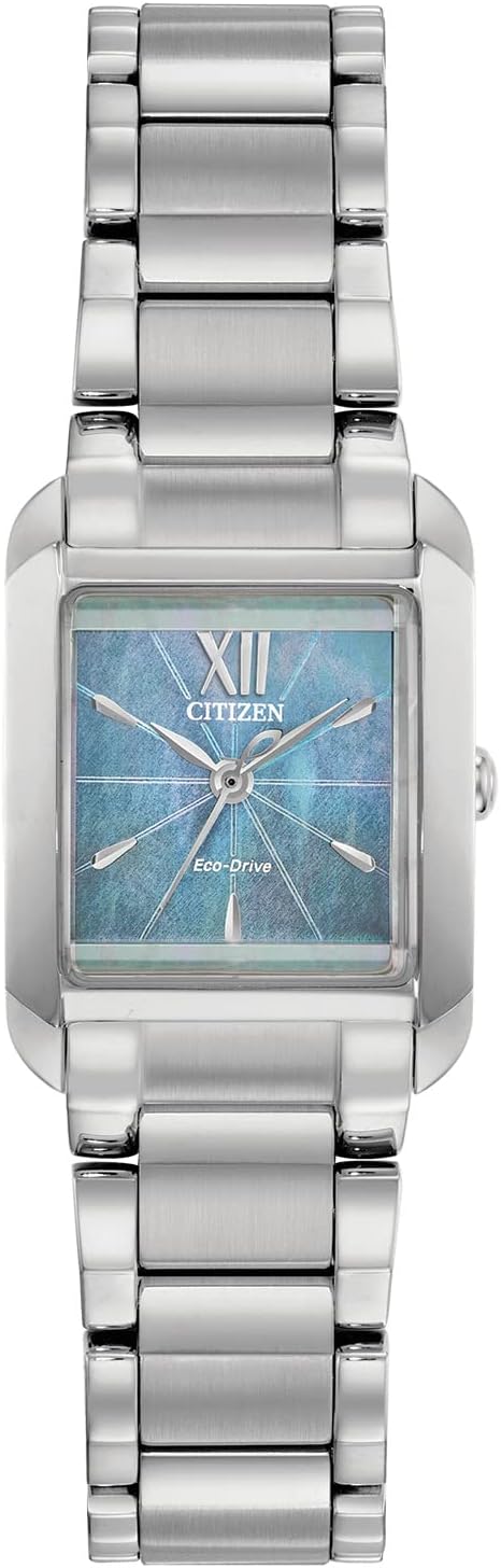 Citizen Women's Eco-Drive Dress Classic Bianca Watch in Stainless Steel, Blue Mother of Pearl Dial (Model: EW5551-56N)