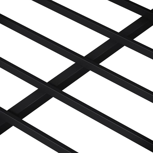 Heavy Duty Bunk Bed Frame with Ladder, Twin XL Over Twin XL Bunk Beds with Safety Guardrails, Adults Bunk Beds with Noise-Reducing Rubber Stoppers, Easy Assemble, Black