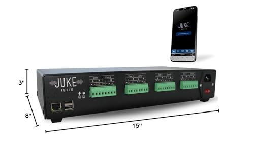 Juke-8: 8 Zone Multi-Room Amplifier | Stream Wirelessly via Airplay 2, Spotify Connect, Bluetooth, DLNA | App Controlled Audio System