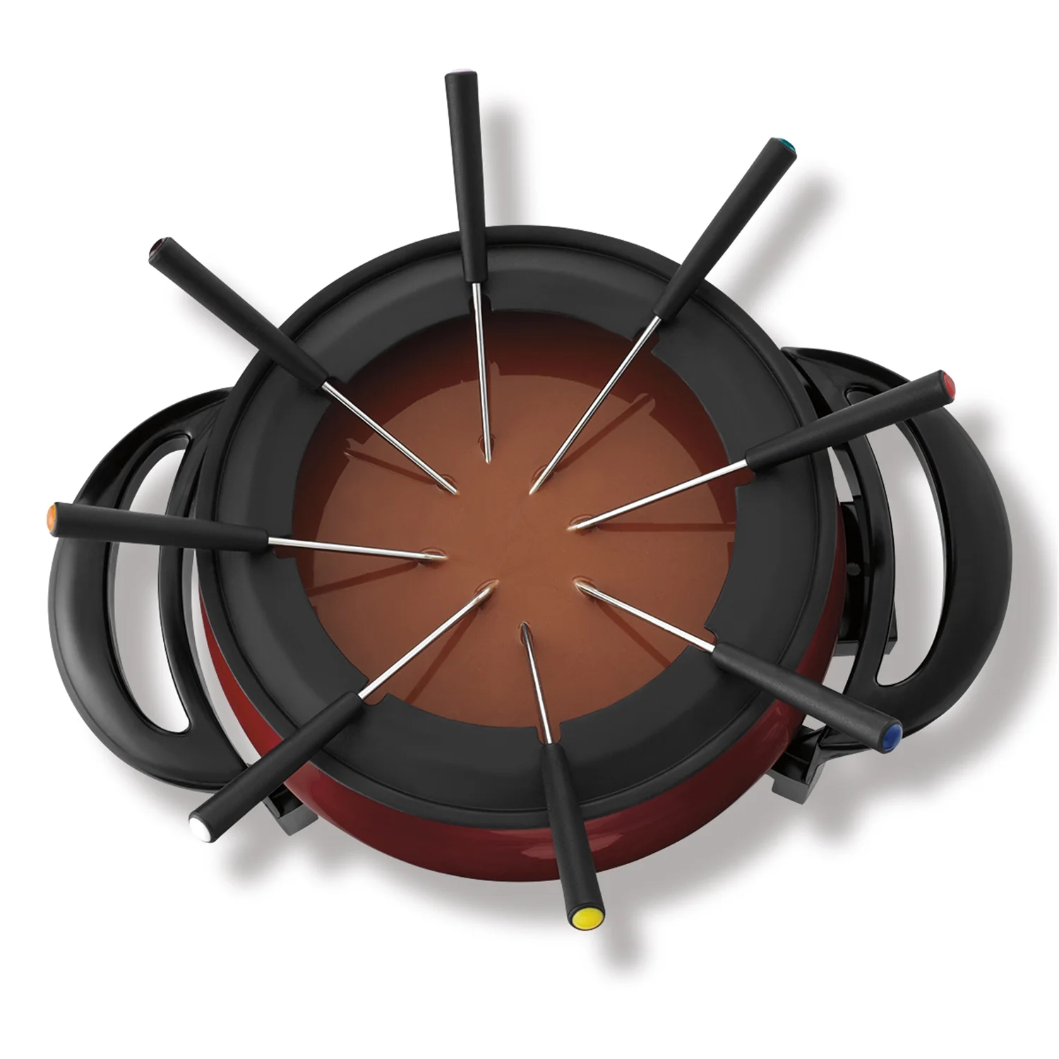 Oster - Electric Fondue Set, 2.8 Liter Capacity, Non-Stick Surface, Red