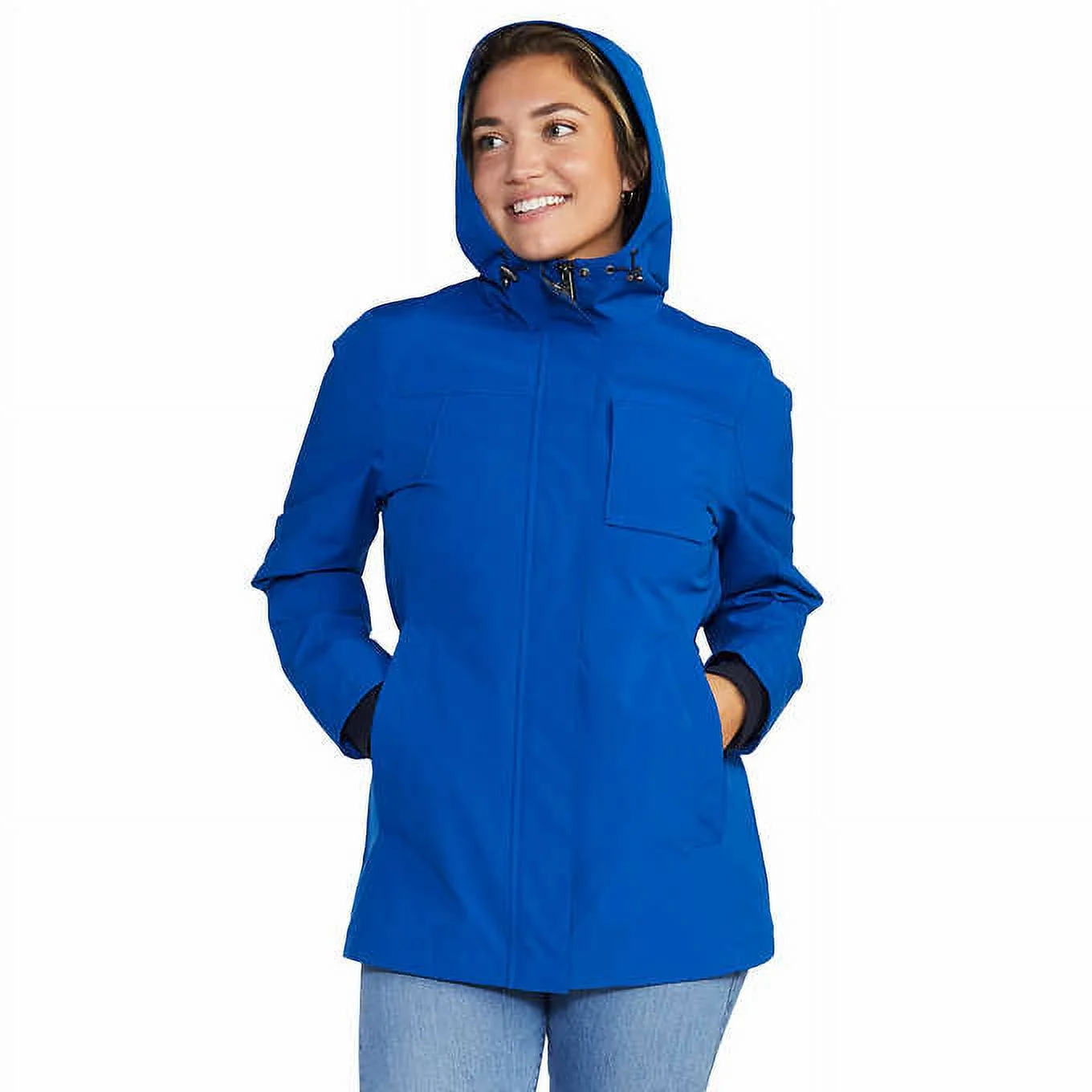 Pendleton Womens Waterproof Breathable Rain Trail Jacket (Blue, Medium)
