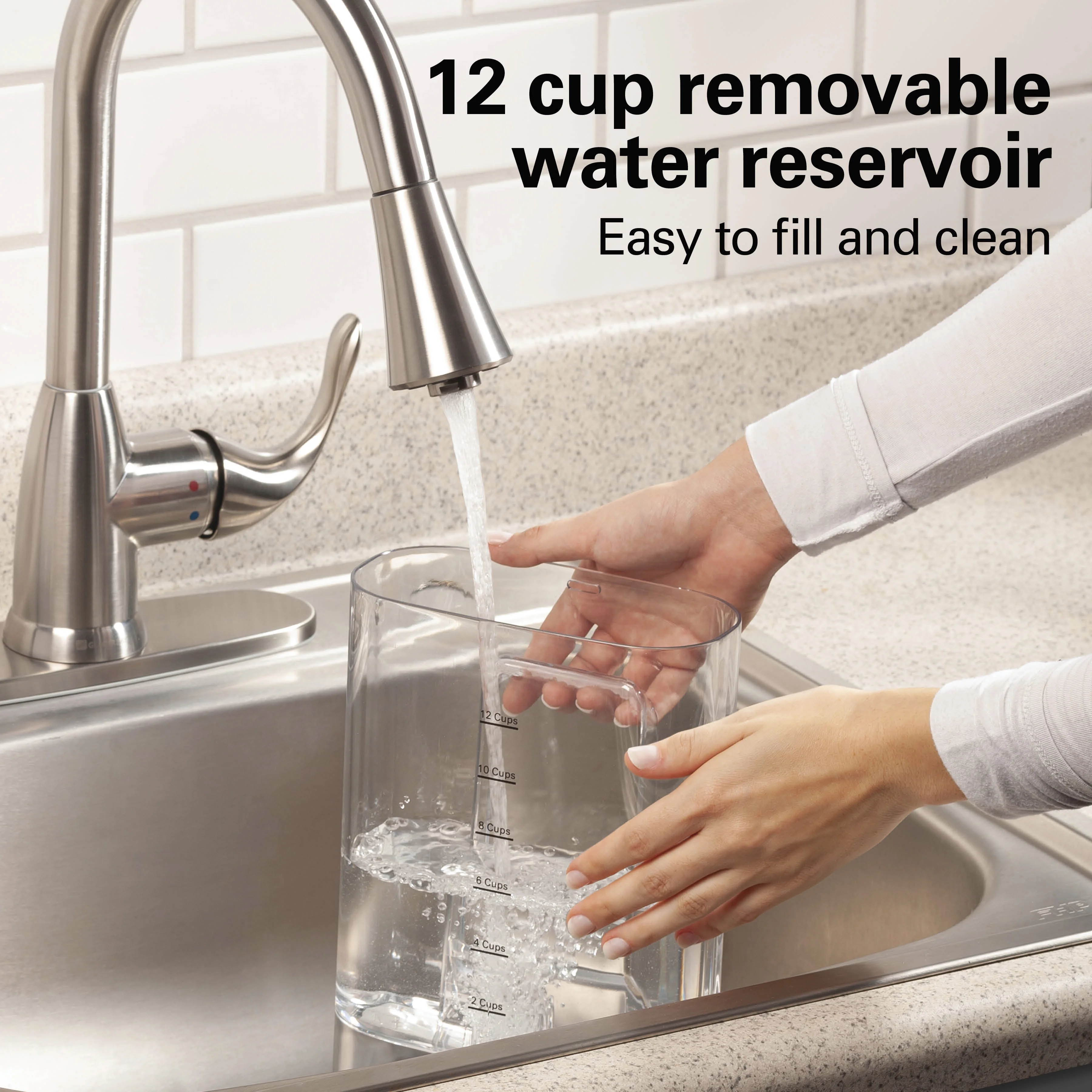 Hamilton Beach One Press Dispensing Coffee Maker, 12 Cup Capacity, Black, 47600