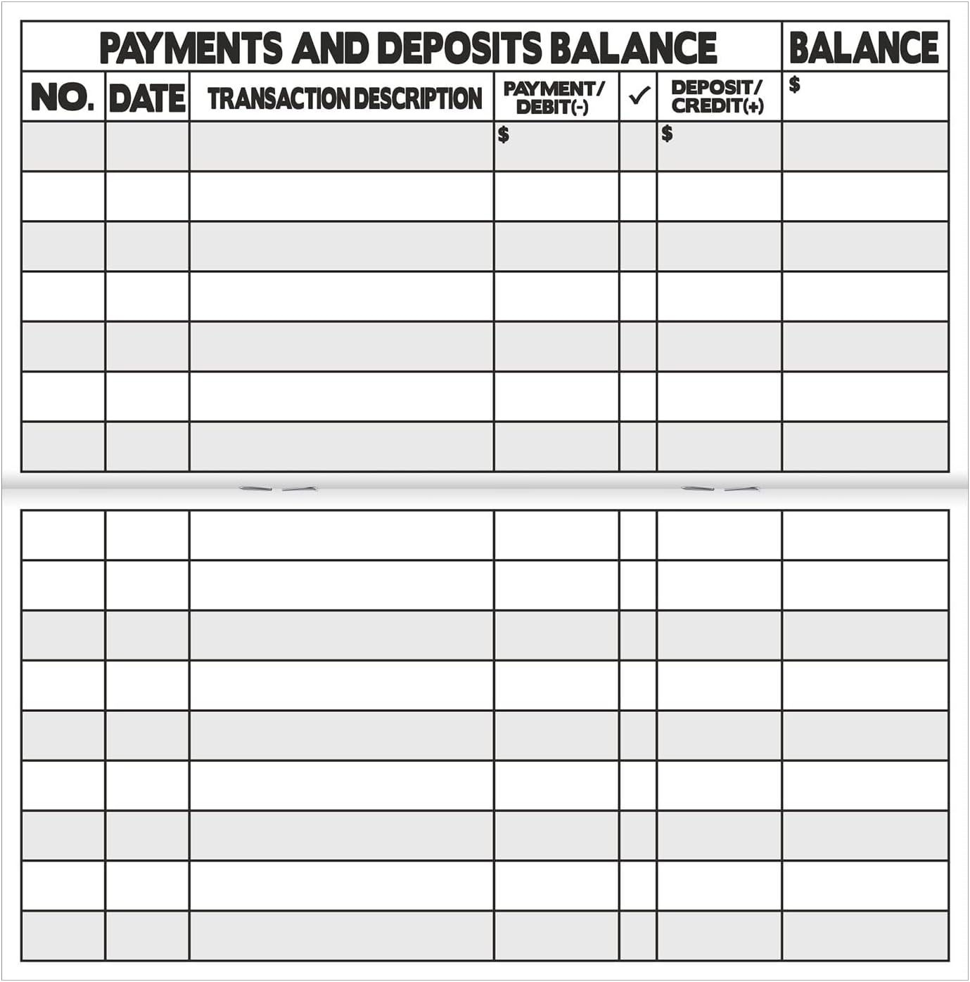 16 Pcs Large Check Registers for Large Print Registers for Personal Checkbook Low Vision Checkbook Register Transaction Checkbook Ledger Checking Account Ledger for Seniors Business Bank