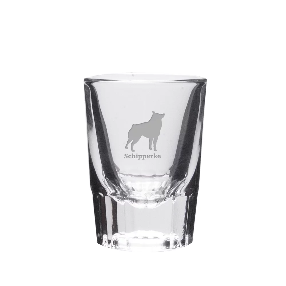 Schipperke Deep Etched Shot Glass