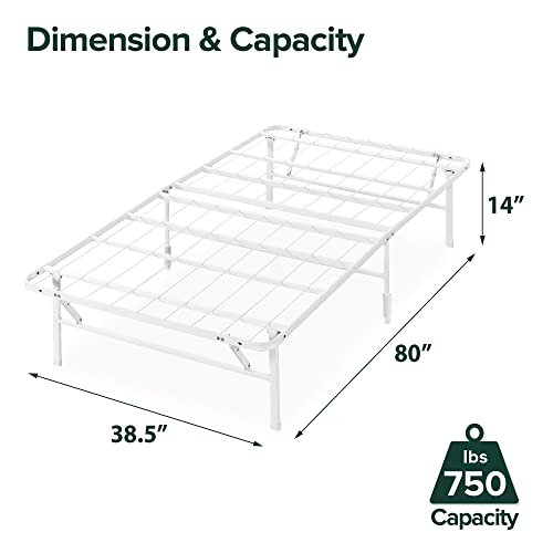 ZINUS Rumi 14in Full Metal Bed Frame, Quick Assembly SmartBase® Mattress Foundation, Heavy Duty Sturdy Steel with No Box Spring Needed, Eco-Friendly Packaging, Black
