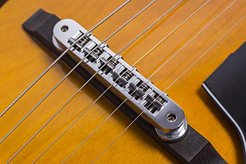 GROTE Jazz Electric Guitar Hollow Body Chrome Hardware P90 pickup (RED)