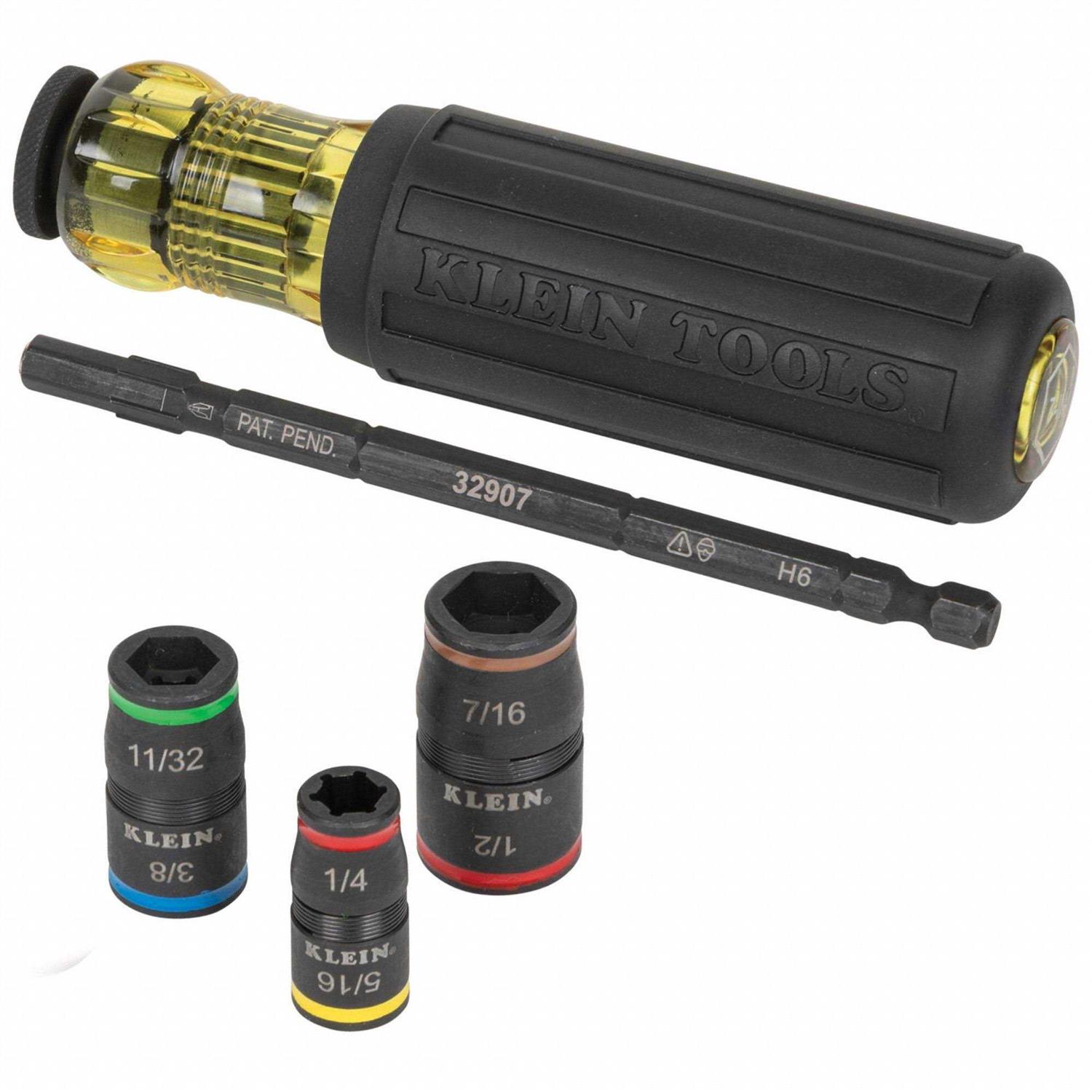 Klein Tools 32900 7 in 1 Impact Flip Socket with Handle