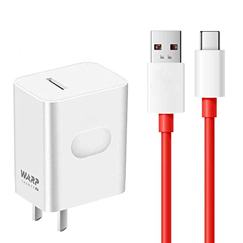 ChiChiFit OnePlus 7 pro Warp Charger,30W Quick Rapid Charge Power AC Wall Adapter [5V 6A] with USB-C Fast Charging Data Cable（3.3FT Compatible with OnePlus 7Pro/ 6T/ 6/ 5T/ 5/ 3T/ 3
