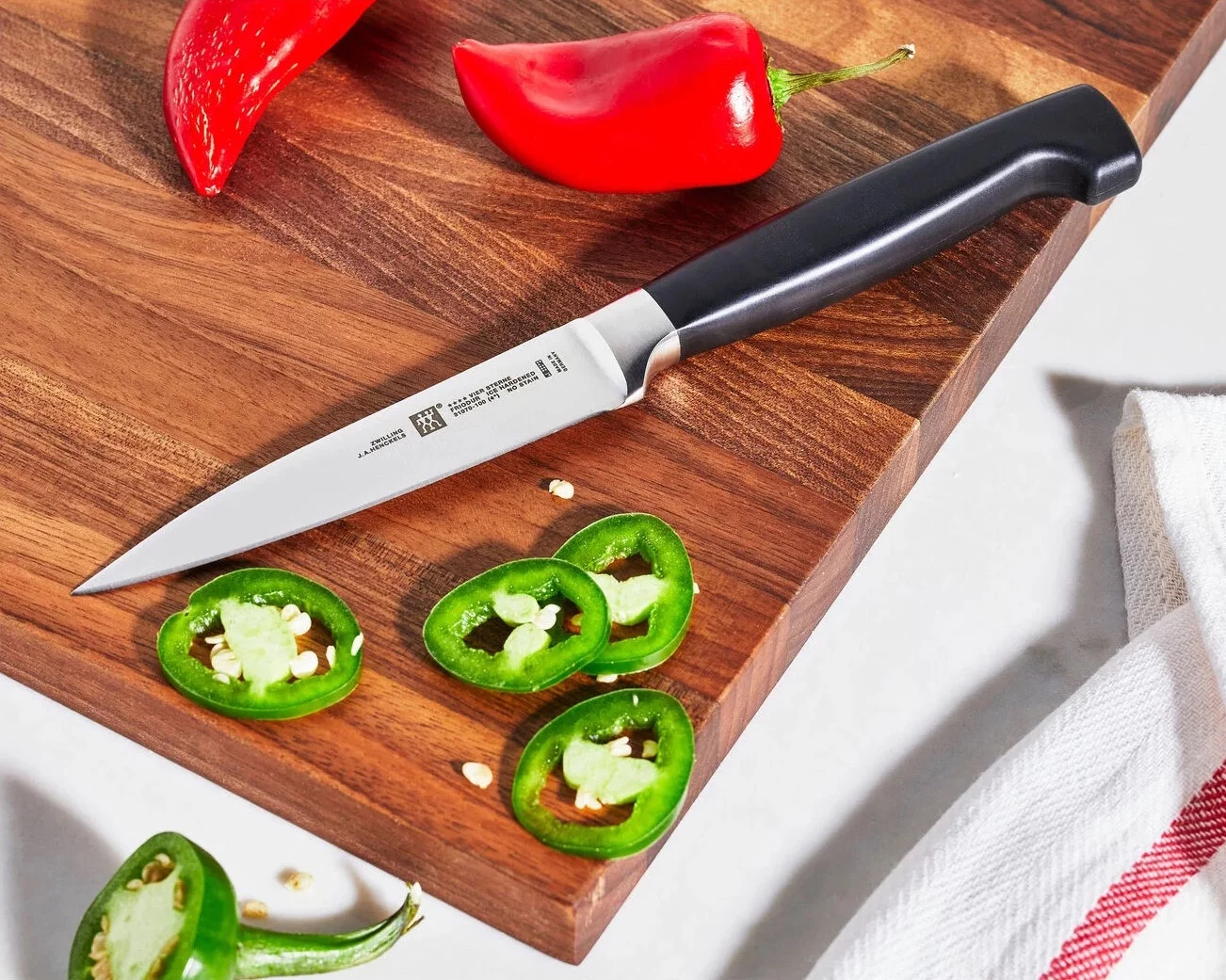 Zwilling J.A. Henckels Four Star 2 Piece Santoku Knife Paring Knife Prep Set