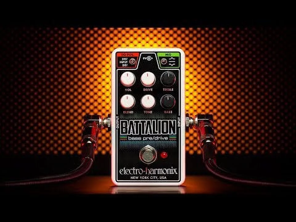 Electro-Harmonix Nano Battalion Bass Preamp/Overdrive Bass Effects Pedal
