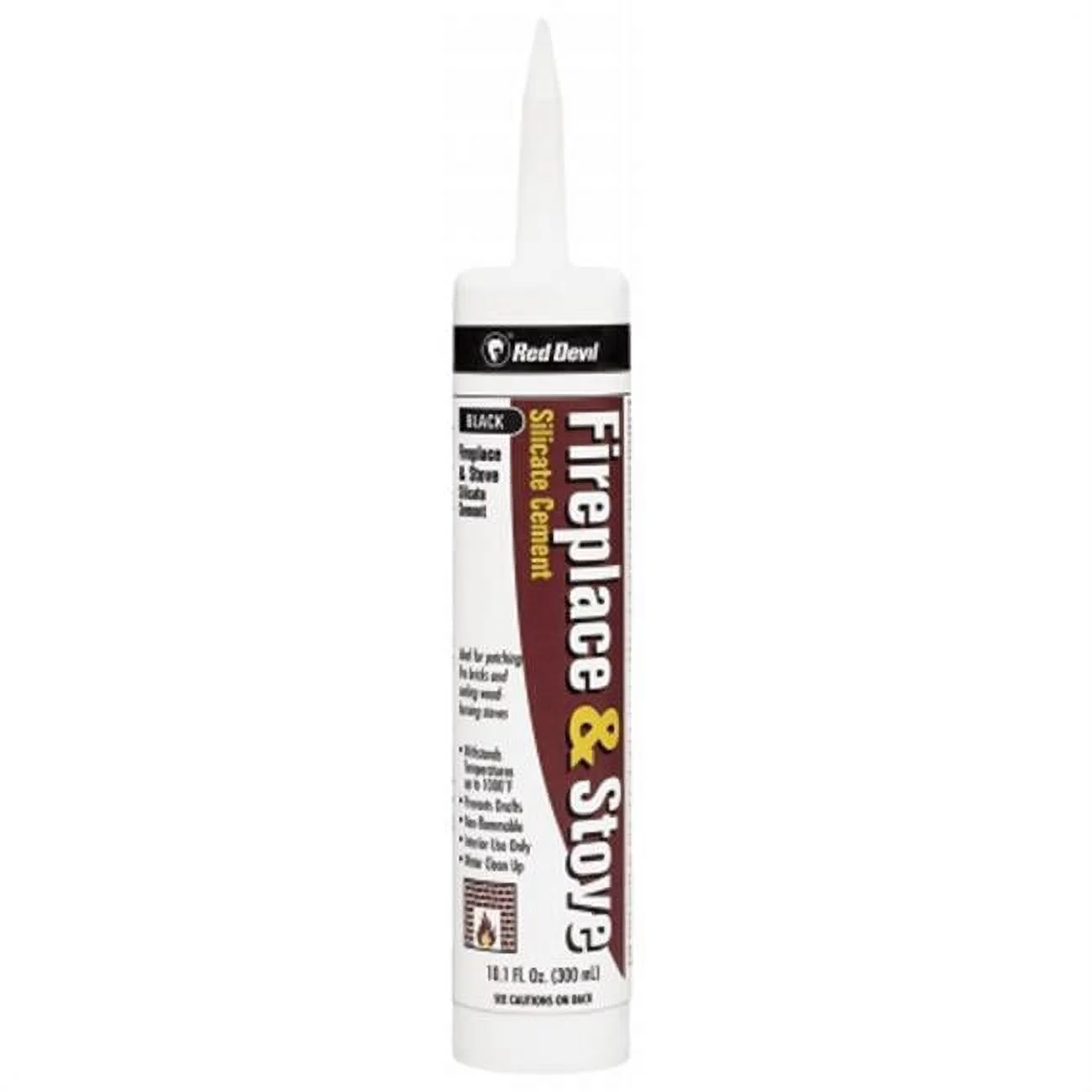 Red Devil 0466 10.1 Oz Black Fireplace & Stove Repair Cartridge