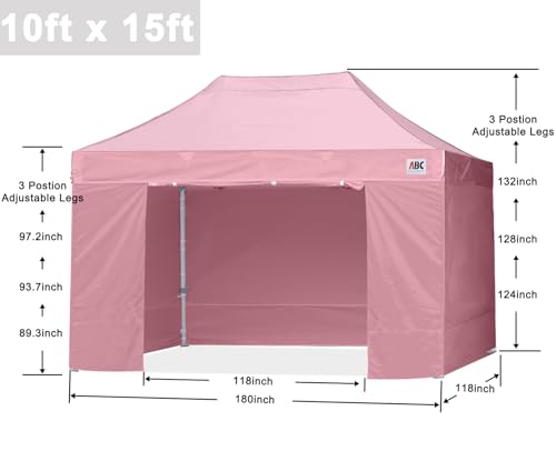ABCCANOPY Easy Pop Up Canopy Tent with Sidewalls 10x10 Commercial -Series, White