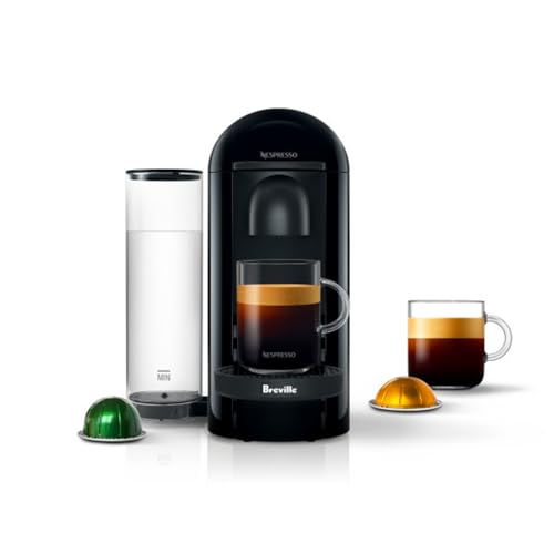 Nespresso Vertuo Plus Coffee and Espresso Maker by Breville, Ink Black with Aeroccino Milk Frother