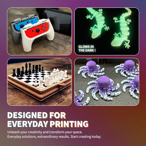 OVERTURE PLA Filament 1.75mm PLA 3D Printer Filament, 2kg Cardboard Spool (4.4lbs), Dimensional Accuracy +/- 0.02mm, Fit Most FDM Printer (Black 2-Pack)