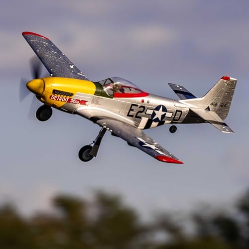 E-flite RC Airplane UMX P-51D Detroit Miss BNF BasicTransmitter Battery and Charger Not Included EFLU7350