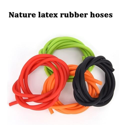soft tubing Rubber Hoses High Resilient Elastic Tube Red Black Orange Green Good Wear Resistance Nature Latex 2 meter industrial rubber (Color : Black, Size : ID1.6 x OD3.2mm)