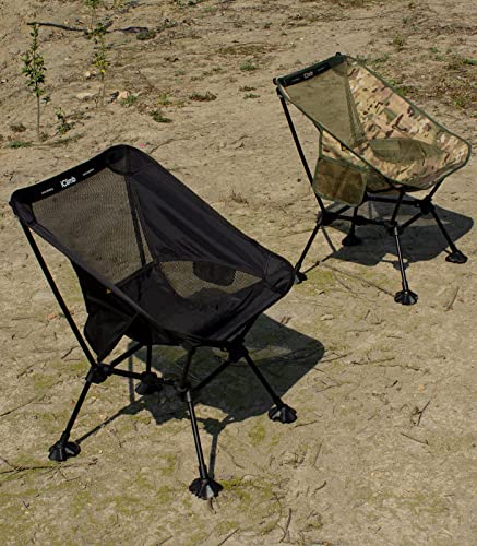 iClimb Ultralight Compact Camping Folding Beach Chair with Anti-Sinking Large Feet