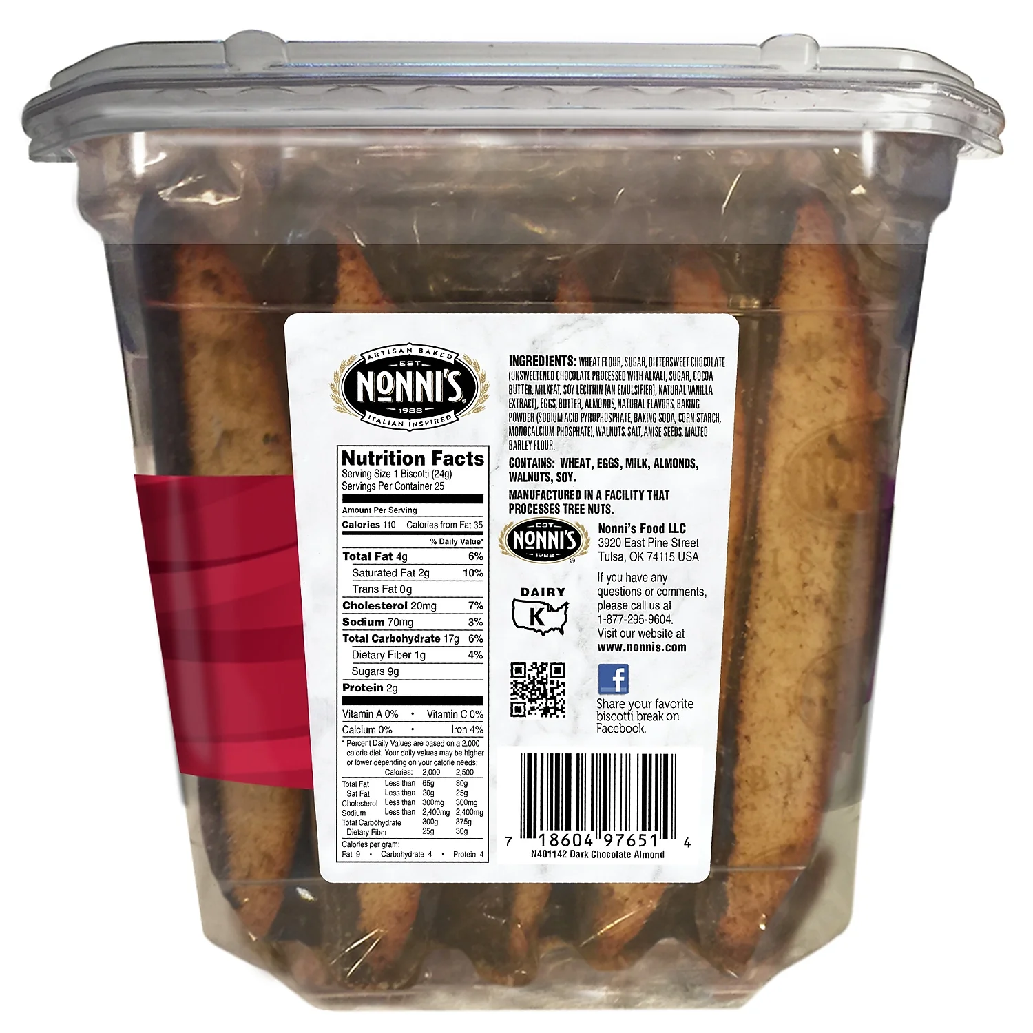 Dark Chocolate Almond Biscotti