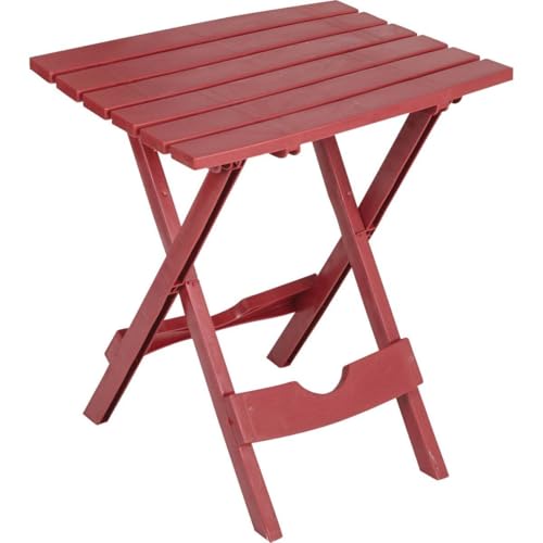 Adams Manufacturing 8500-26-3700 Plastic Quik-Fold® Side Table, Cherry Red