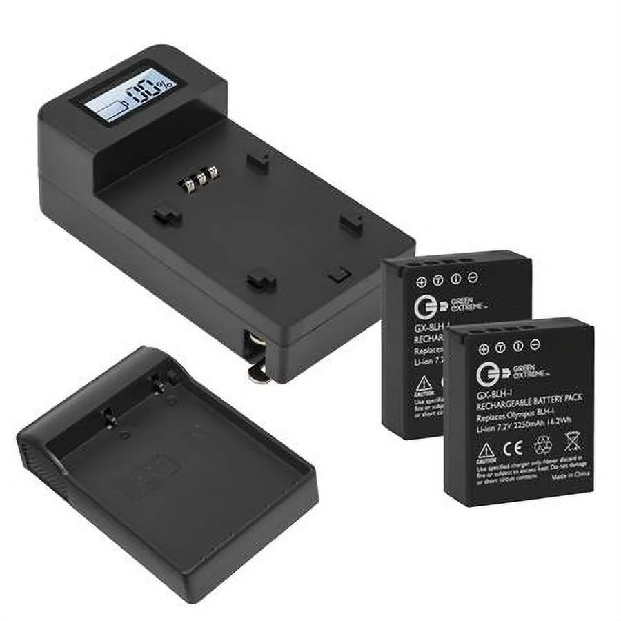 2x BLH-1 7.2V 2250mAh Li-Ion Batteries, Bundle with GX-CH1 Compact Smart Charger Base and Smart Charger Plate