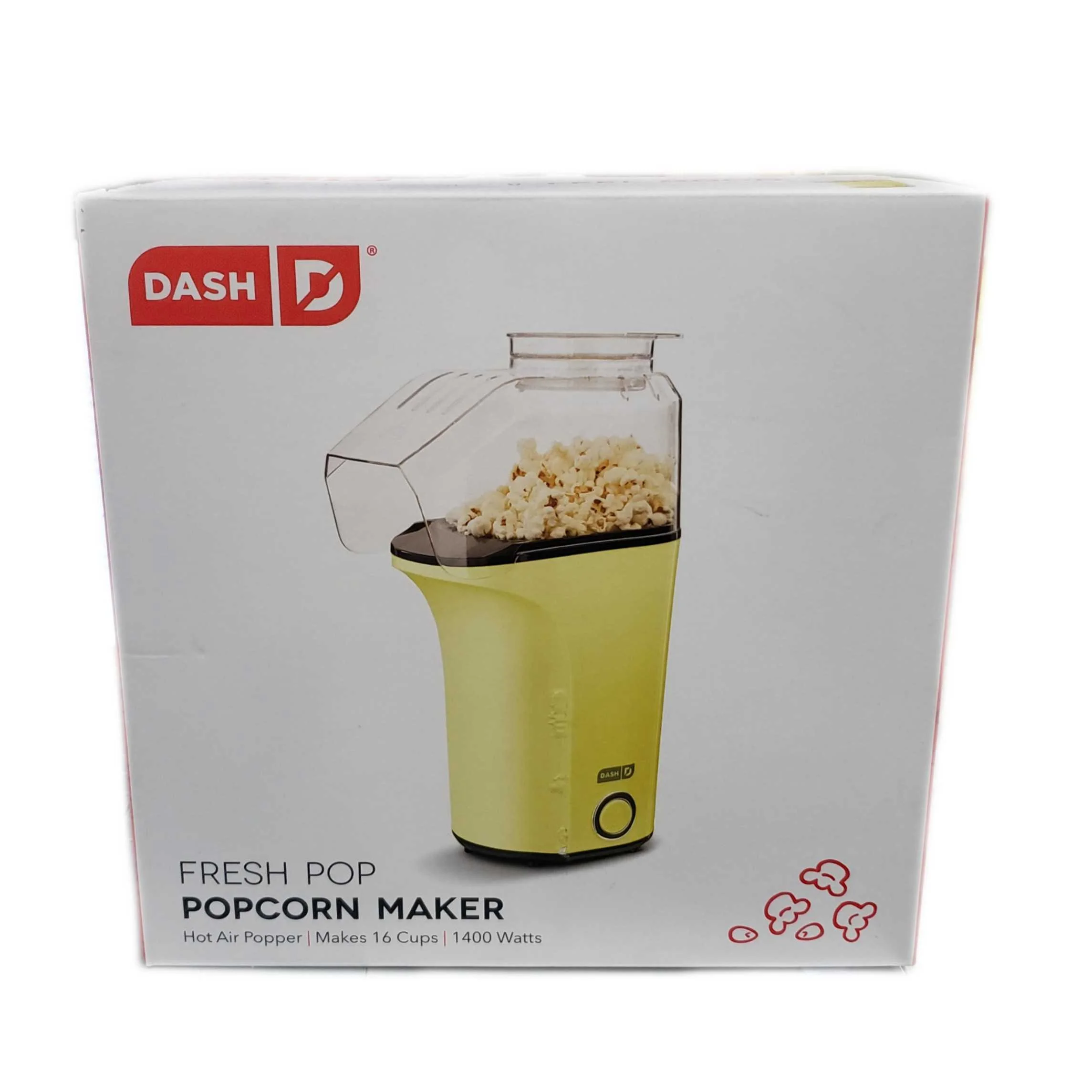 Dash DAPP151V2PY04 - Popcorn Maker 16 Cups, 1400 Watts - Yellow