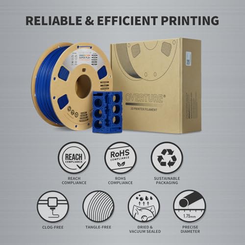 OVERTURE PETG 3D Printer Filament 1.75mm, Neatly Wound Durable PETG 2kg Spool (4.4lbs), Strong Toughness Filament, Dimensional Accuracy +/- 0.02mm, Fit Most FDM Printers (Black (2-Pack))