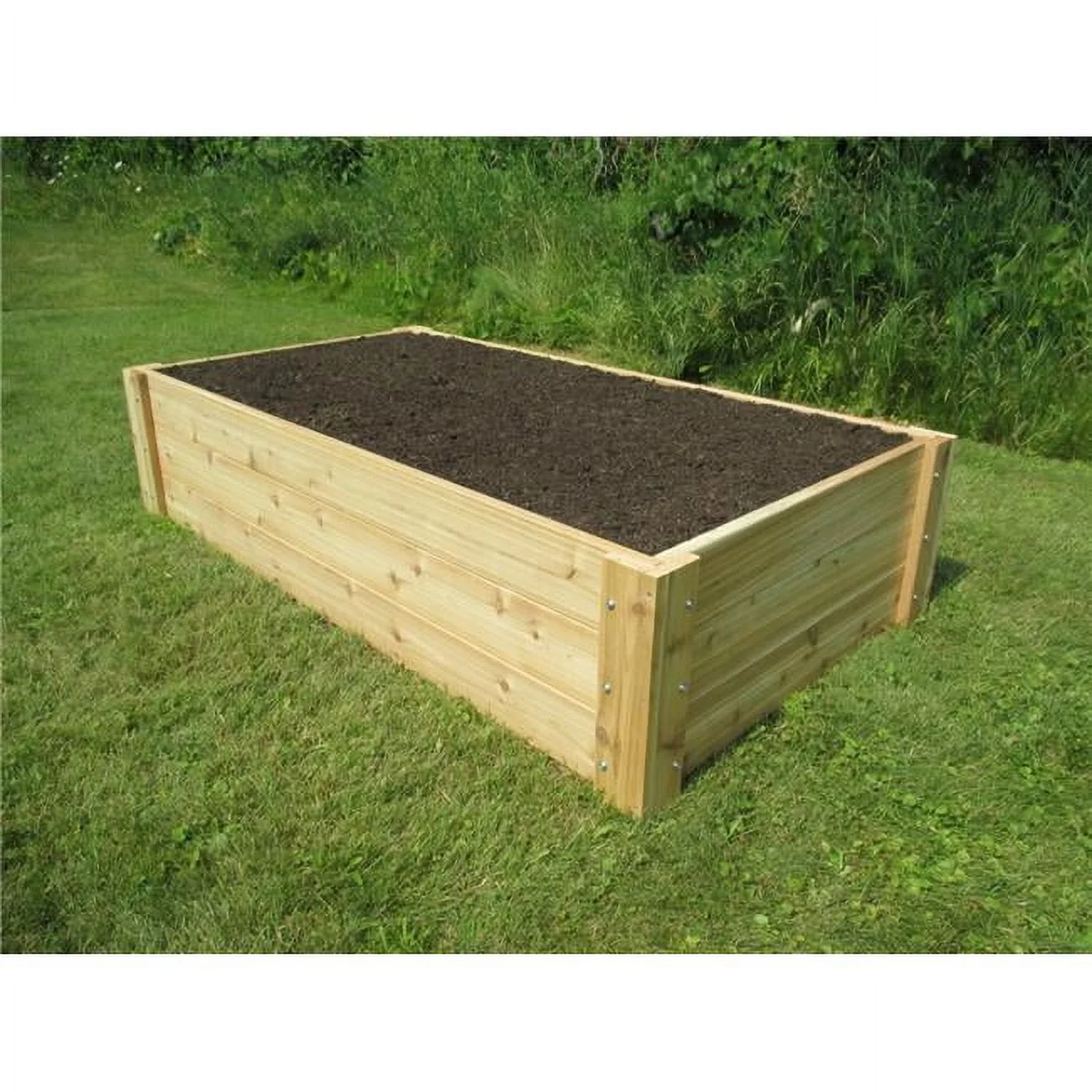Smart Carts Enterprises 3x6RaisedTall16.5 in. x 3 x 6 ft. Deep Root Natural Cedar Raised Bed Garden Kit
