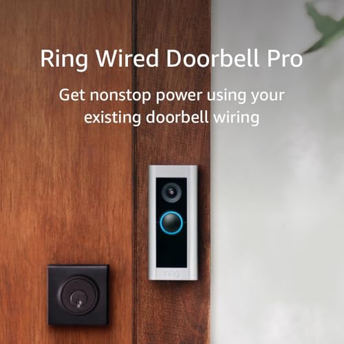 Ring Wired Doorbell Pro (newest model) – Best-in-class with cutting-edge features (existing doorbell wiring required)
