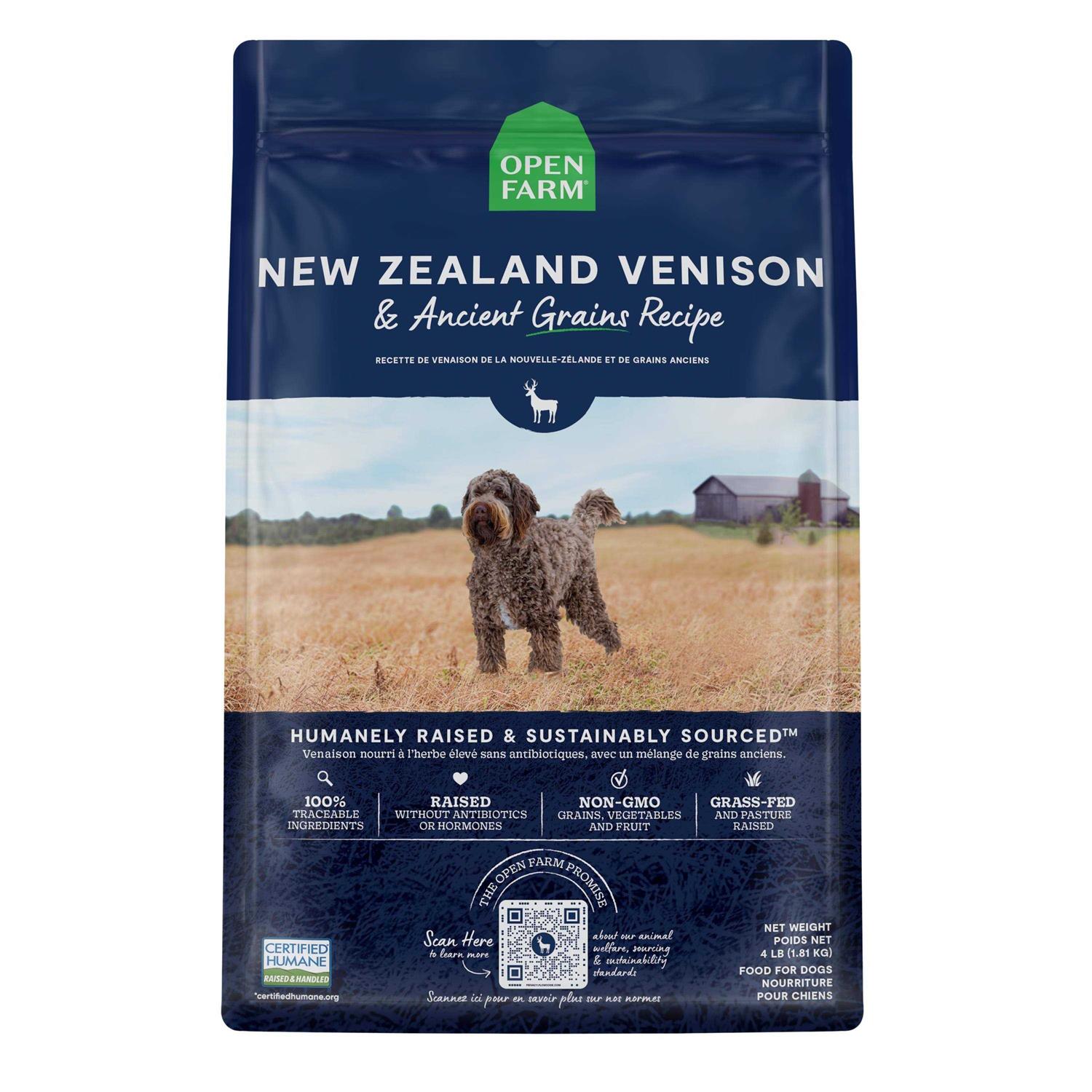 Open Farm New Zealand Venison Ancient Grains Dry Dog Food - Pet Supplies online store