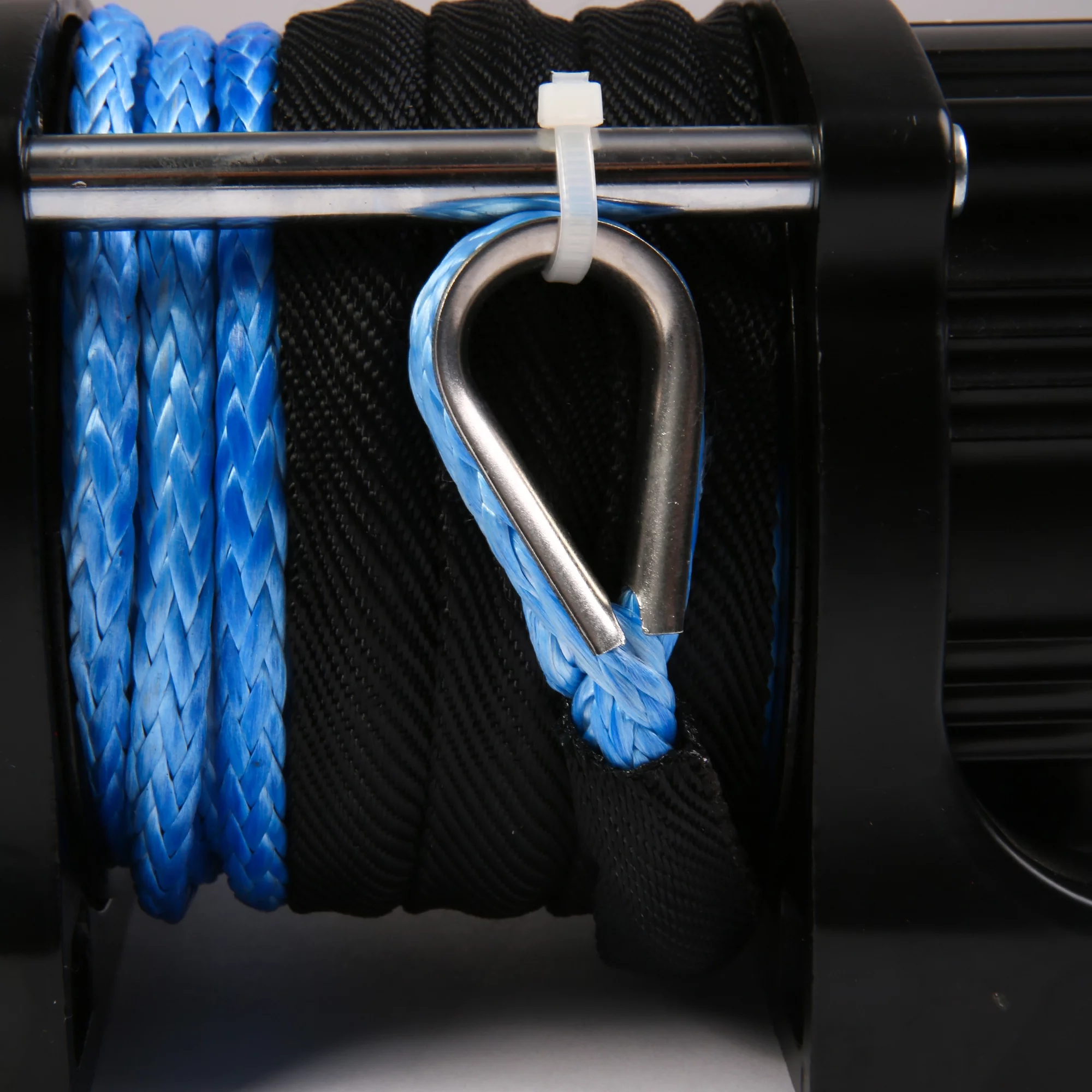 Wireless 4500 LBS Electric Winch with 15m Synthetic Rope, 12V DC Recovery Winch Fit for Jeep Truck ATV/SUV Towing Road Trailer, Mounting, Waterproof IP67, Handheld Remote Control Kit & Corded Control