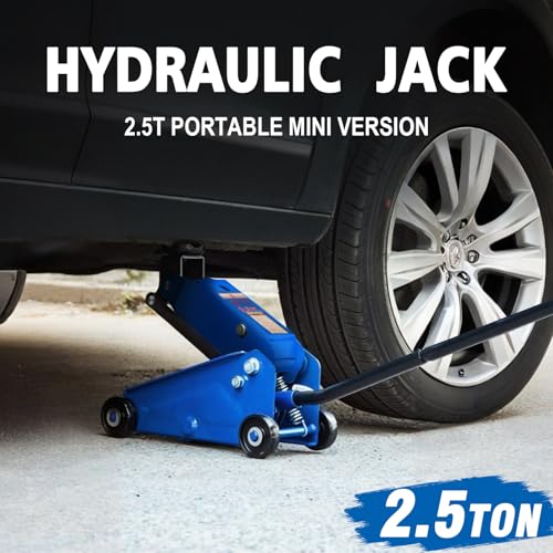 Mini Hydraulic Jack 2.5 Ton (5500lbs)/Floor Jack with Heightening Gasket,Lifting Range 4.13
