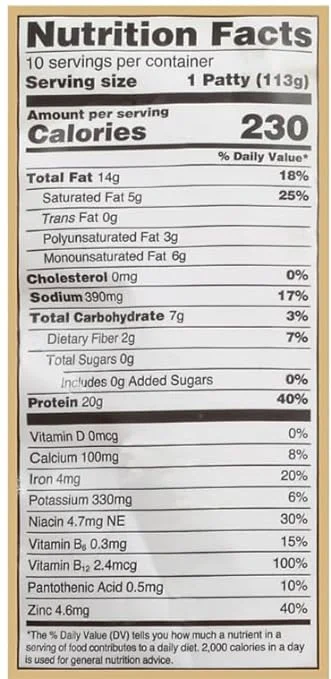 Beyond Meat Plant-Based Burger Patties, 10 ct./ 40 oz - Pack of 2