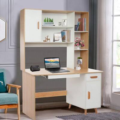 Kucharski Desk Bookcase Combination Computer Desktop Desk Wade Logan