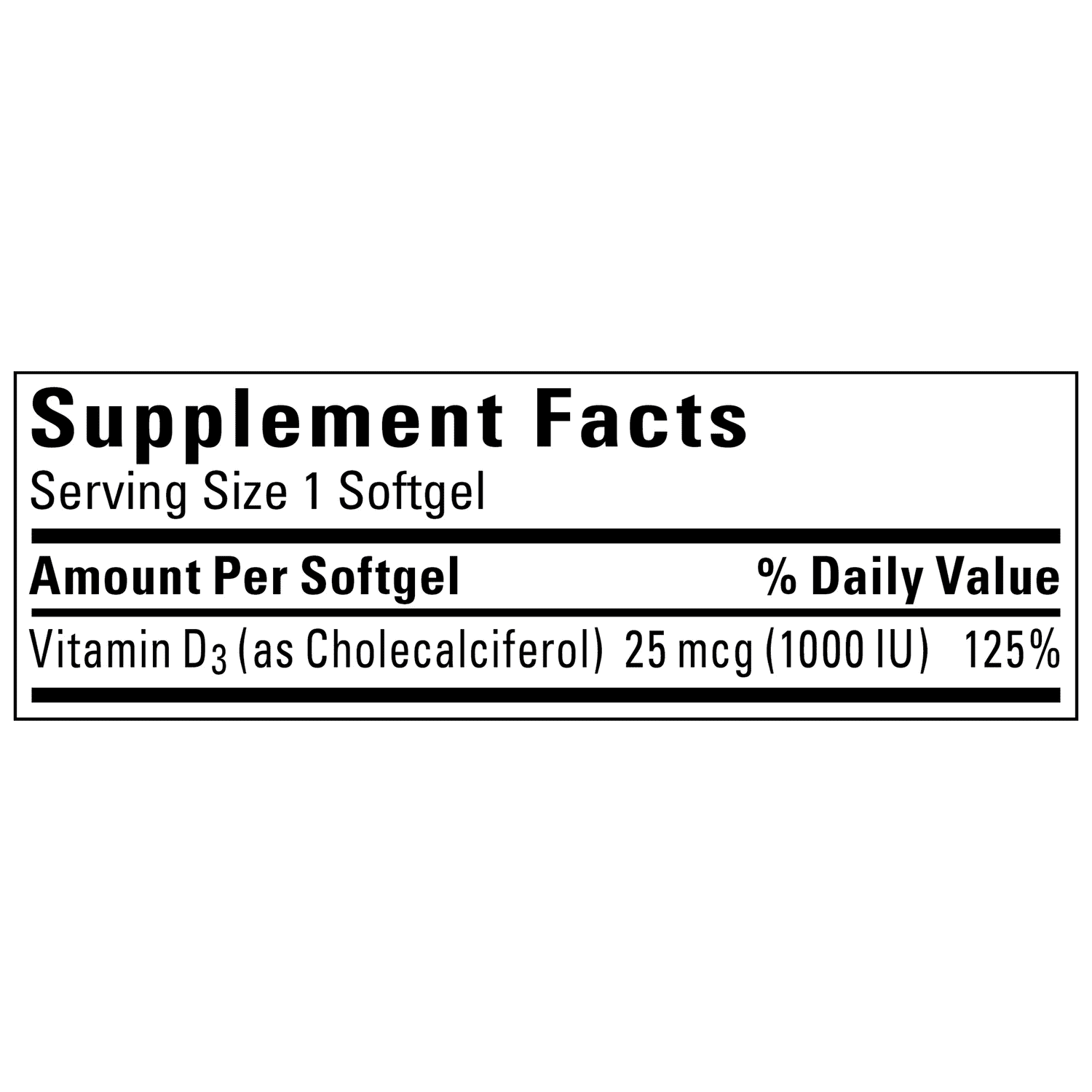 Nature Made Vitamin D3 1000IU - 650 Softgels