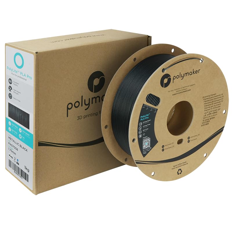 Polymaker PLA PRO Filament 1.75mm 1kg, Tough & High Rigidity White 3D Printing Filament, PolyLite PLA PRO 3D Printer Filament 1.75mm, Print with Most 3D Printers