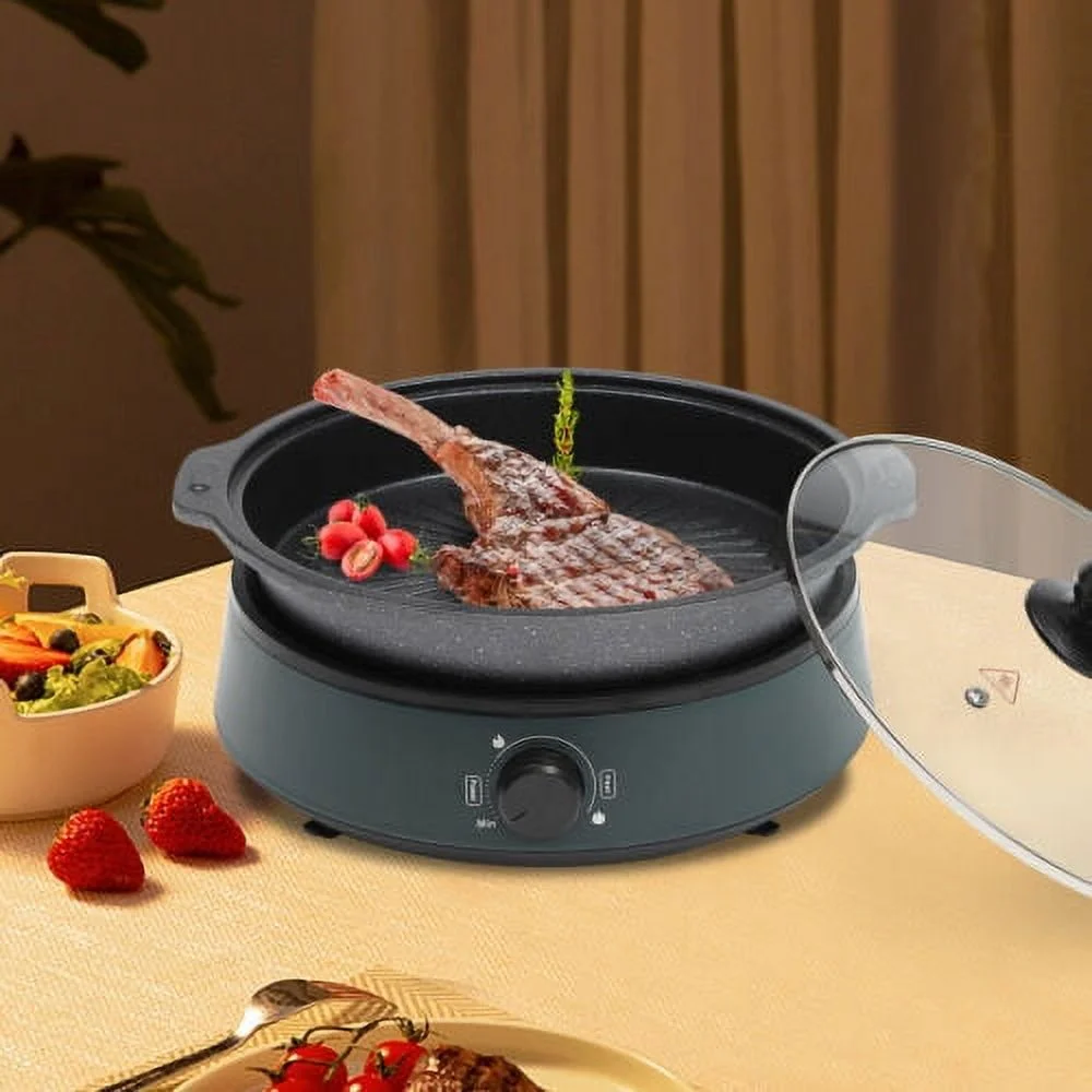 Electric Hot Pot Electric Removable Non Stick Split Kitchen Cooker 4 L 1350W