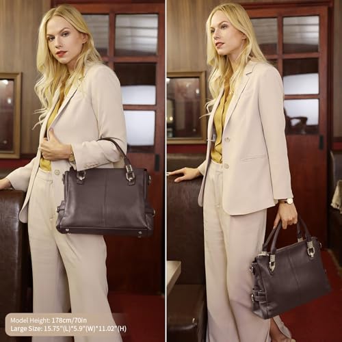 Kattee Soft Women Genuine Leather Purses and Handbags Satchel Tote Shoulder Bag