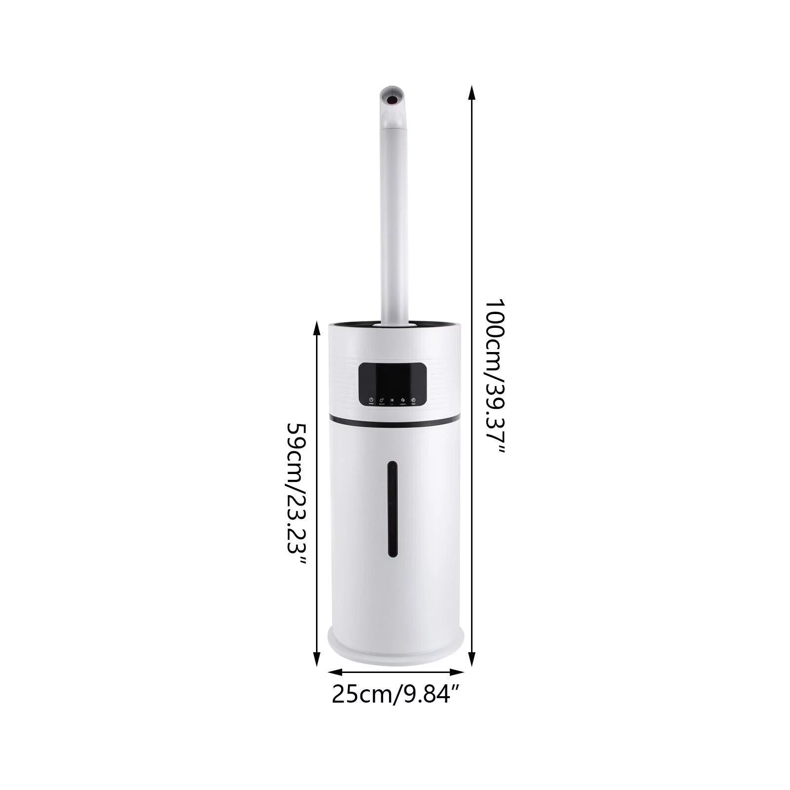 4Gal Ultrasonic Mist Humidifier - White Commercial Large Humidifiers Style 360° Whole-House Remote Control