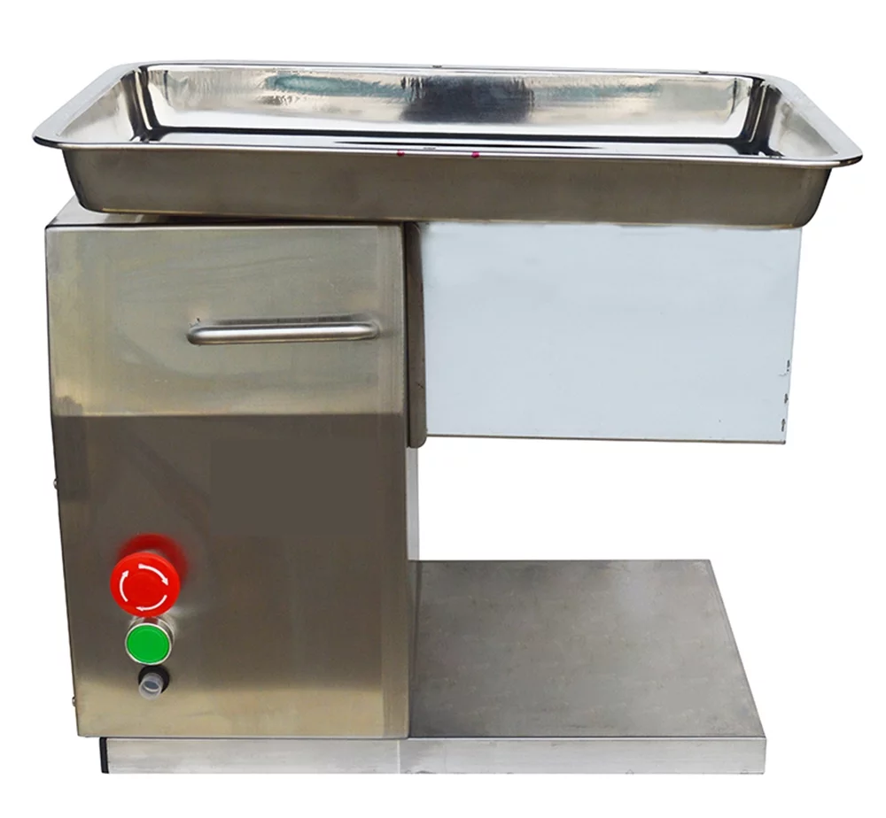 INTBUYING Commercial Meat Slicer Machine 3mm Blade Stainless Steel Meat Cutter