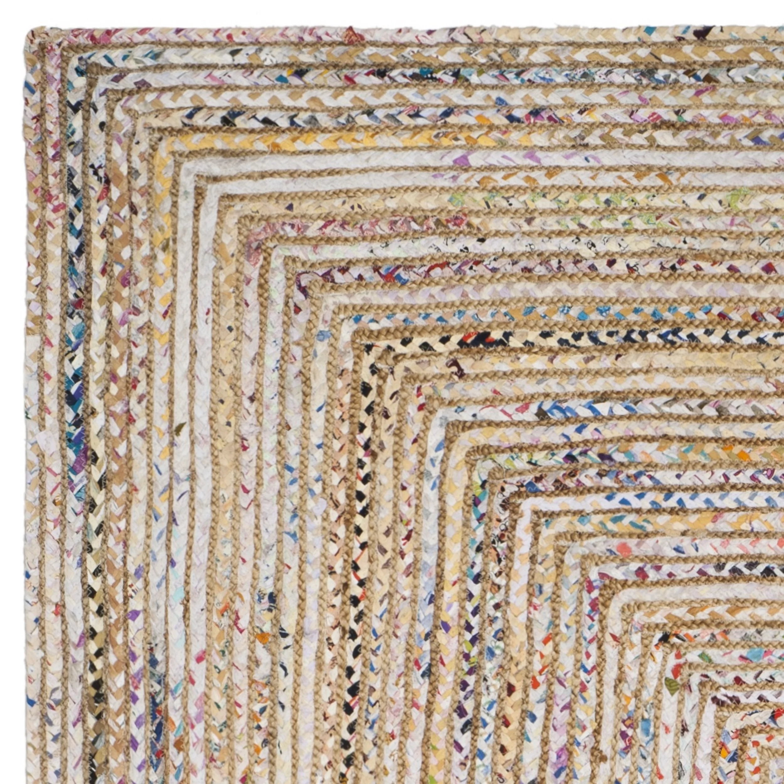 SAFAVIEH Cape Cod Miah Braided Area Rug, 11' x 15', Beige/Multi