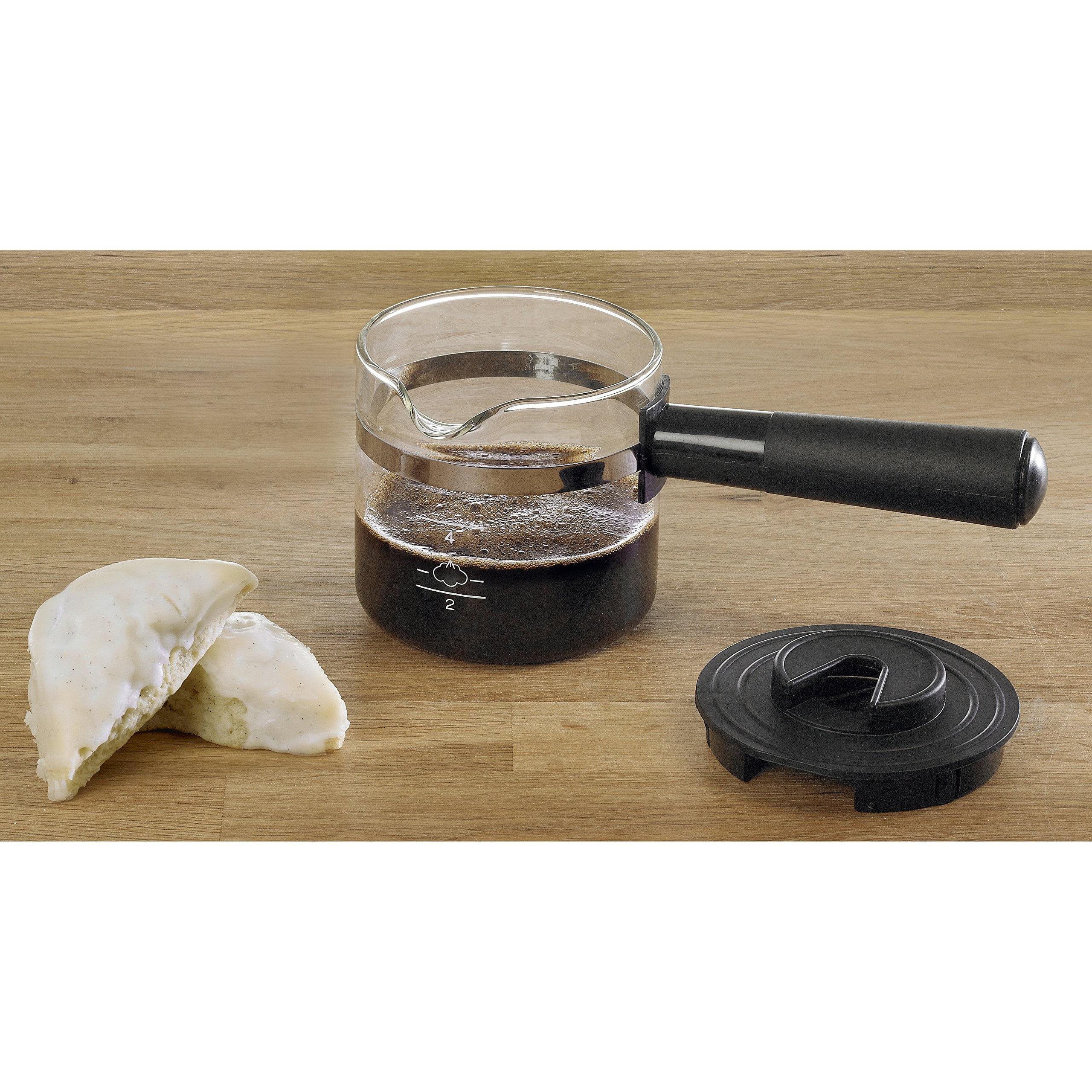 imusa usa gau-18199 espresso maker carafe in gift box, clear